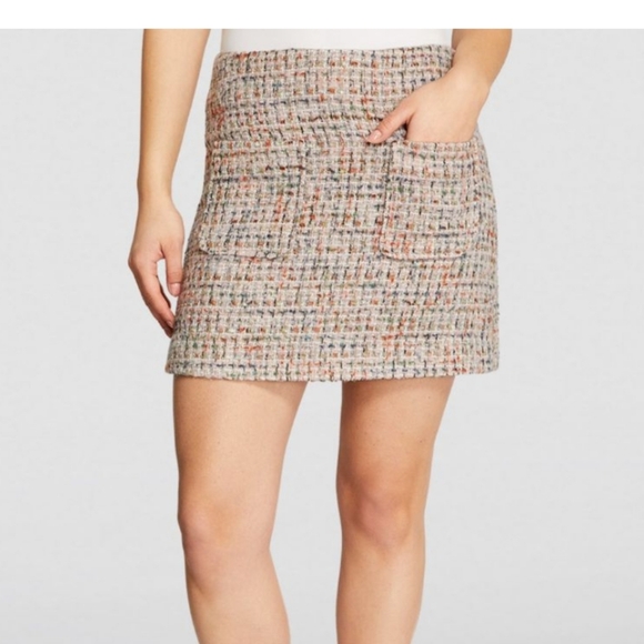 Anine Bing Dresses & Skirts - Anine Bing Women's 40 Adalynn Purple Tweed Short Office Mini Skirt New with Tag.